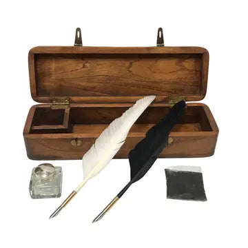 Quill Pen Wood Box Set