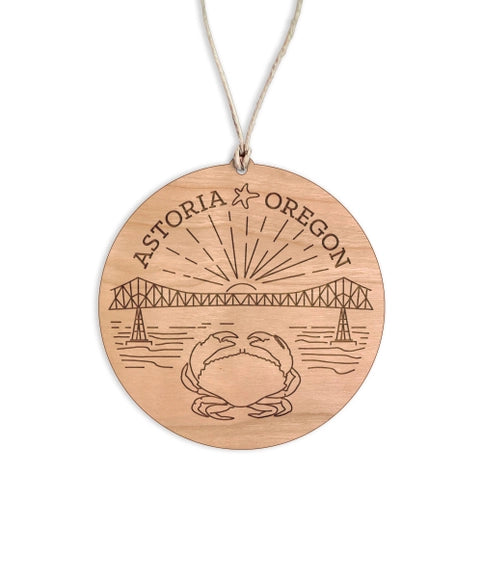 Astoria ROUND Wood Ornament