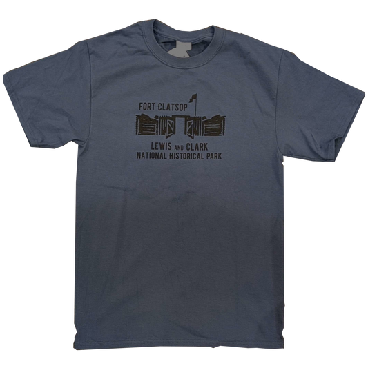 Tshirt: Fort Clatsop, Steel Blue