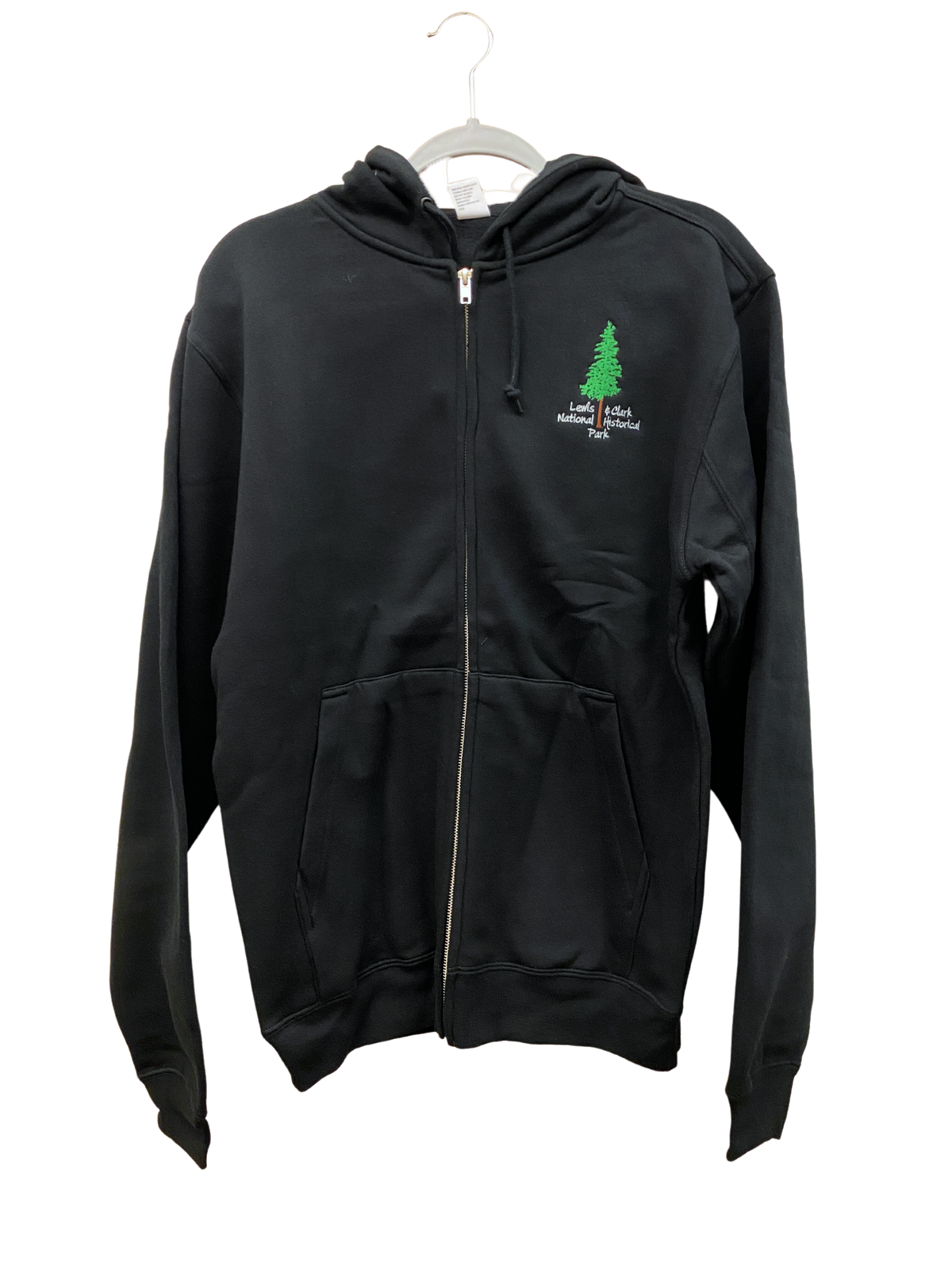 Hoodie: Zip w/Tree Black
