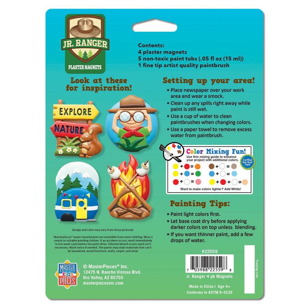 Jr. Ranger - 6-Pack Plaster Magnets Paint Kit