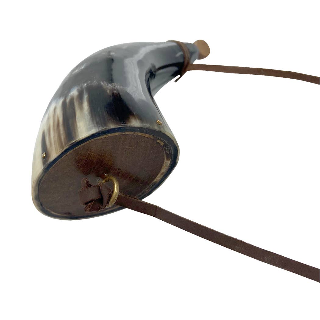 Primer Horn with Wooden Plug- Antique Vintage Style, 6"