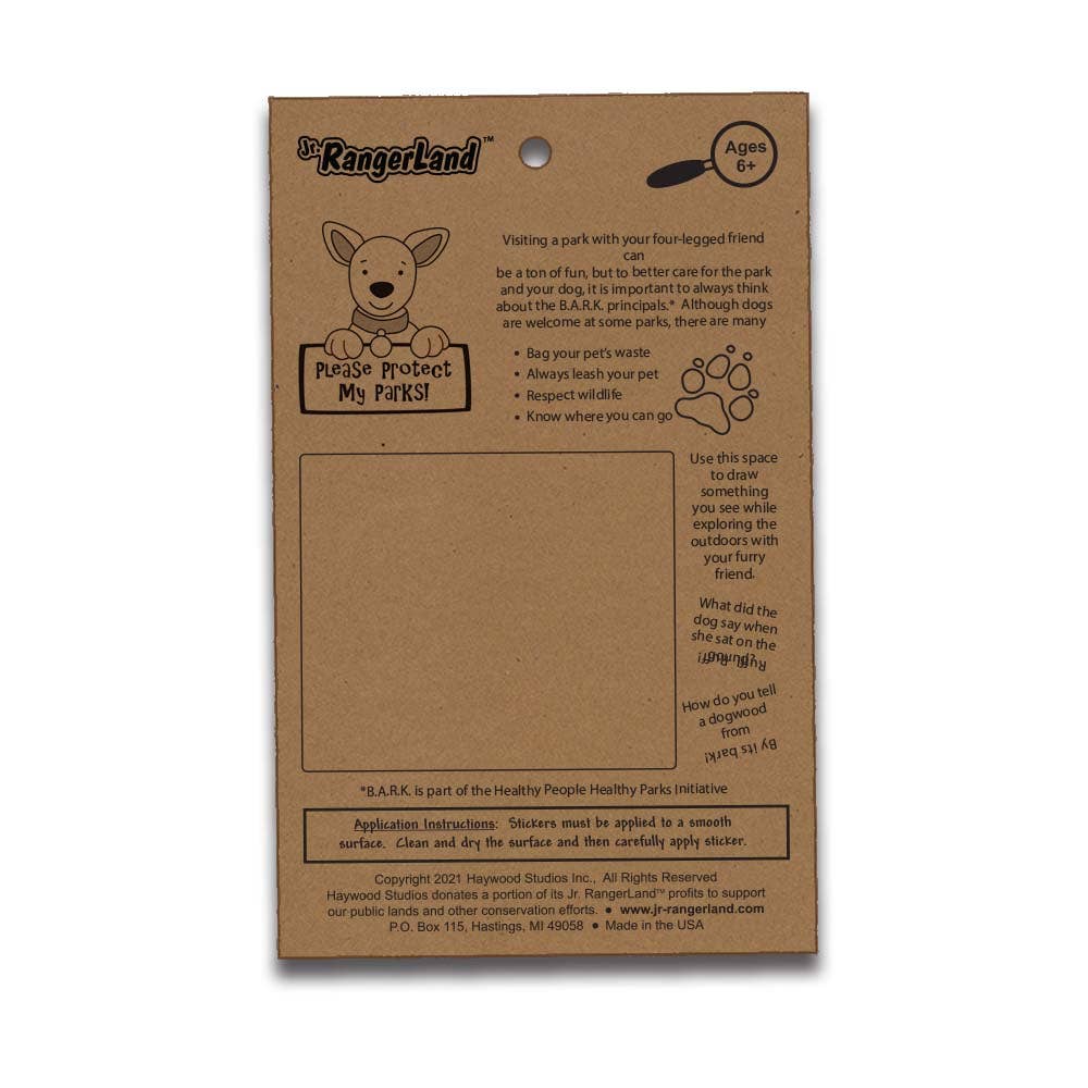 Jr. Ranger Dog Explorer Stickers