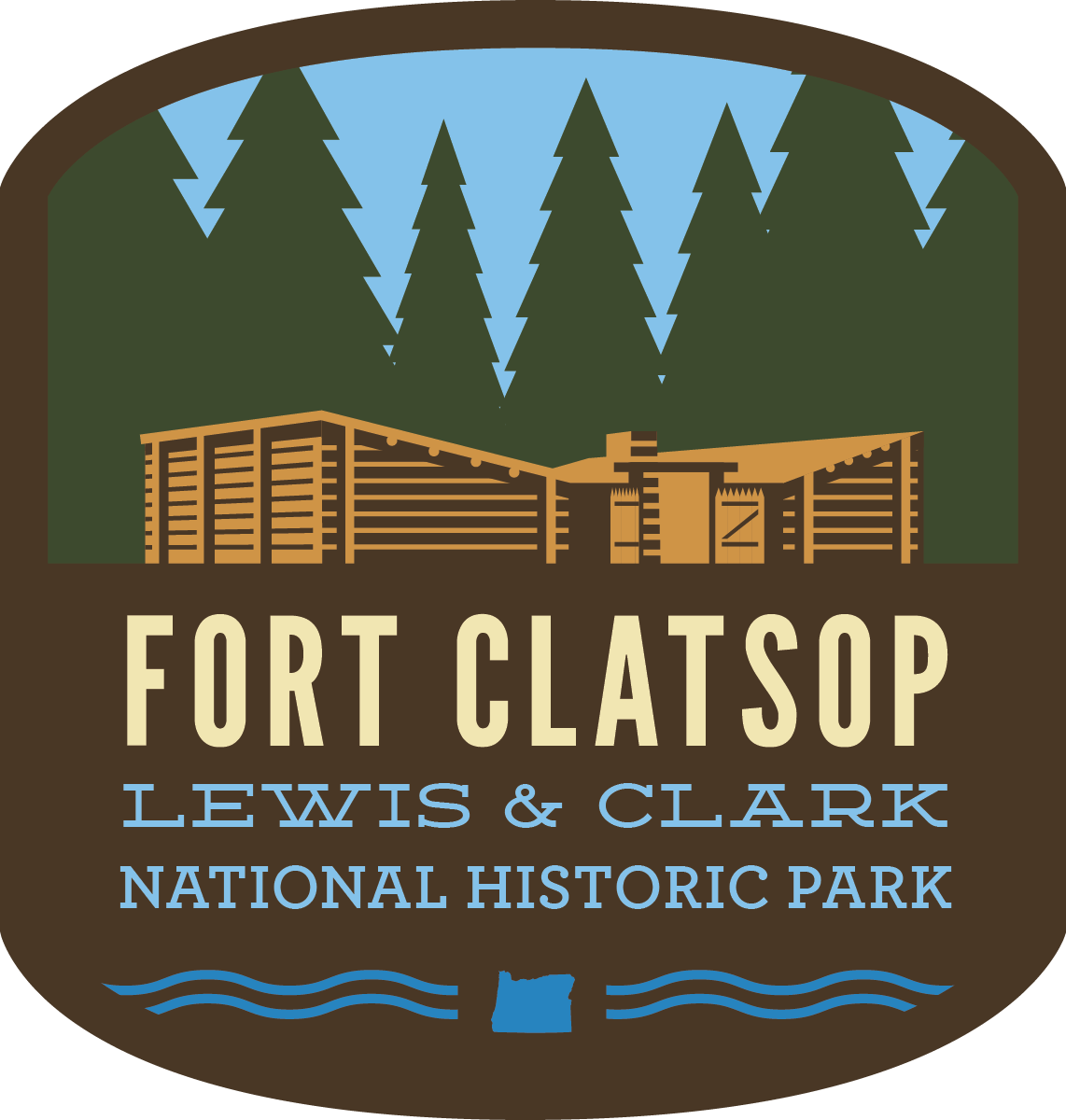 Fort Clatsop at Lewis & Clark NH Park Sticker: 3"