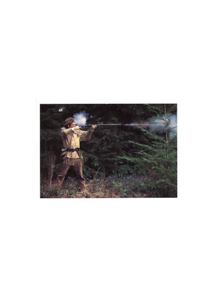 Postcard: Firing the Flintlock Rifle