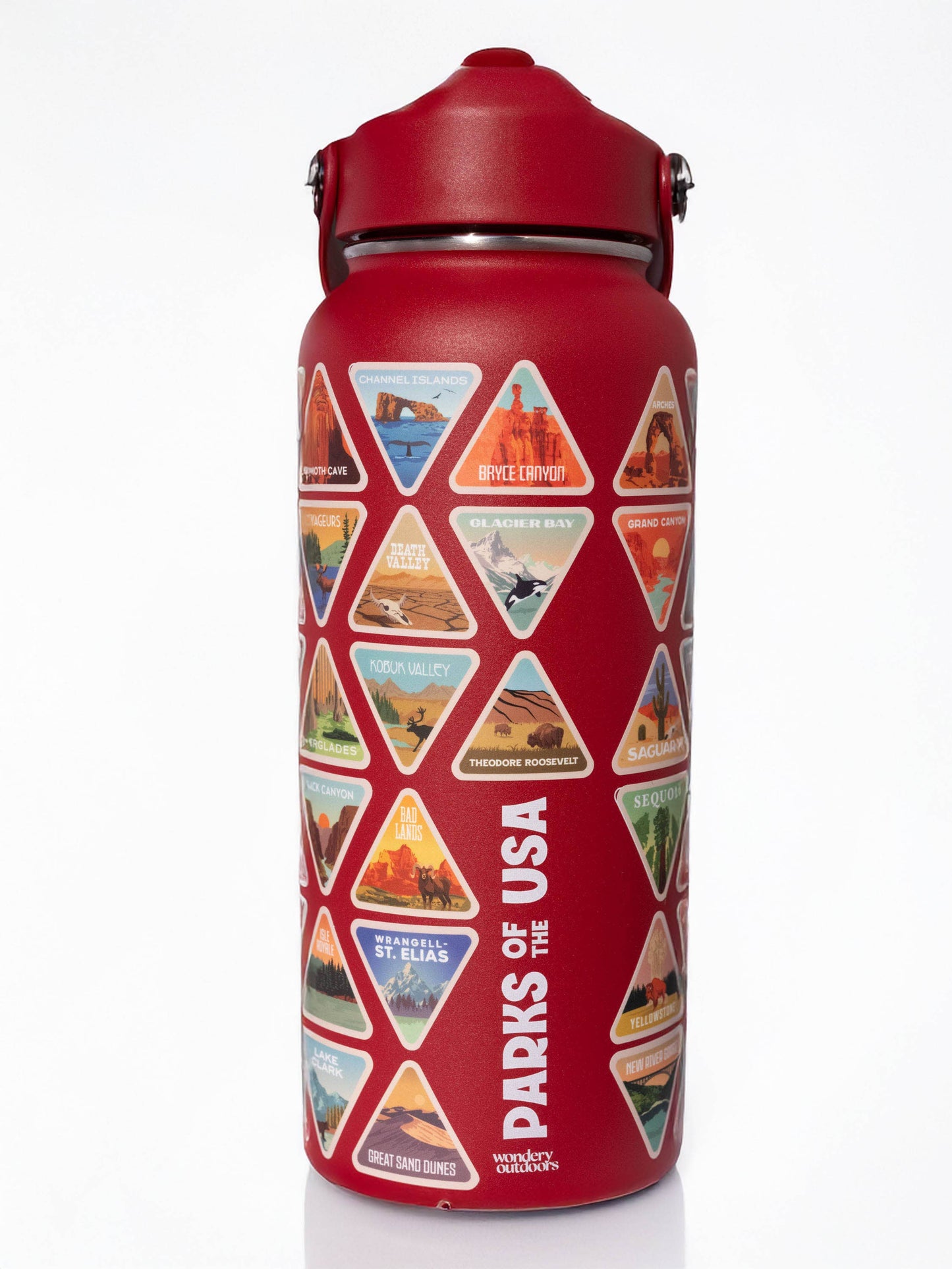 The Original Parks of the USA Bucket List Water Bottle 32oz: Forest