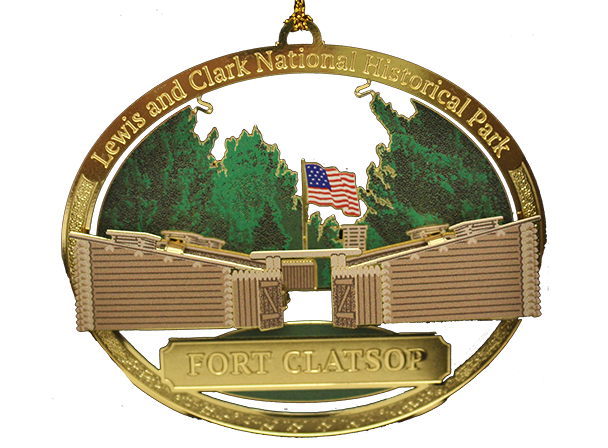 Fort Clatsop Brass Ornament