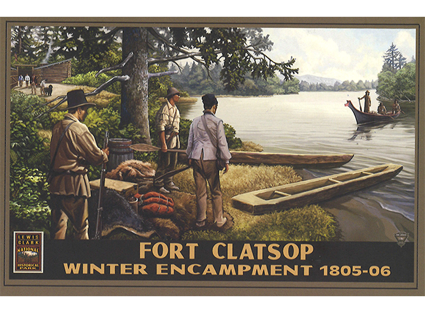 Postcard: Lewis & Clark Winter Encampment