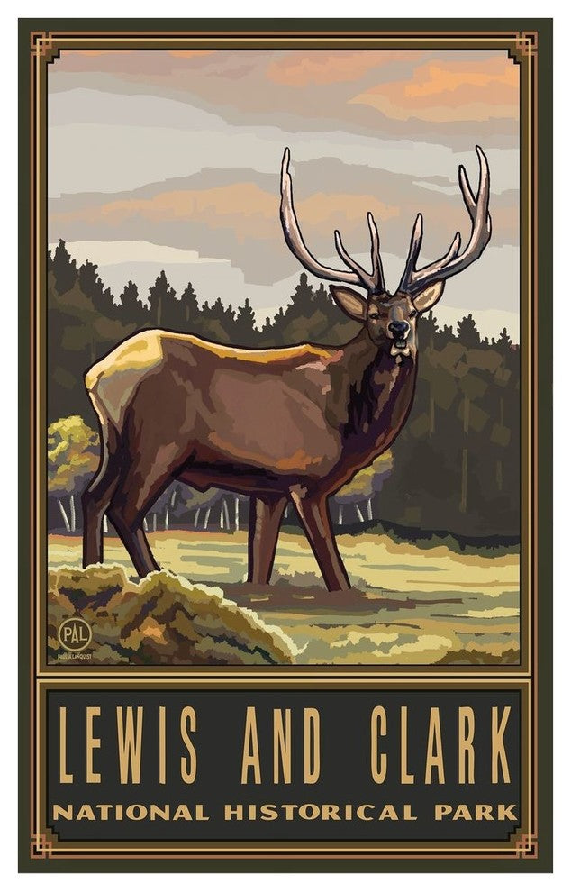 Print: Elk 9x12