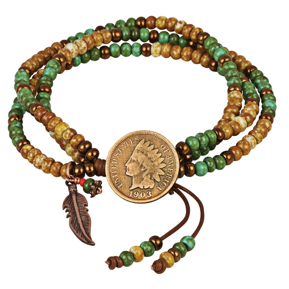 Bracelet: Indian Cent Coin