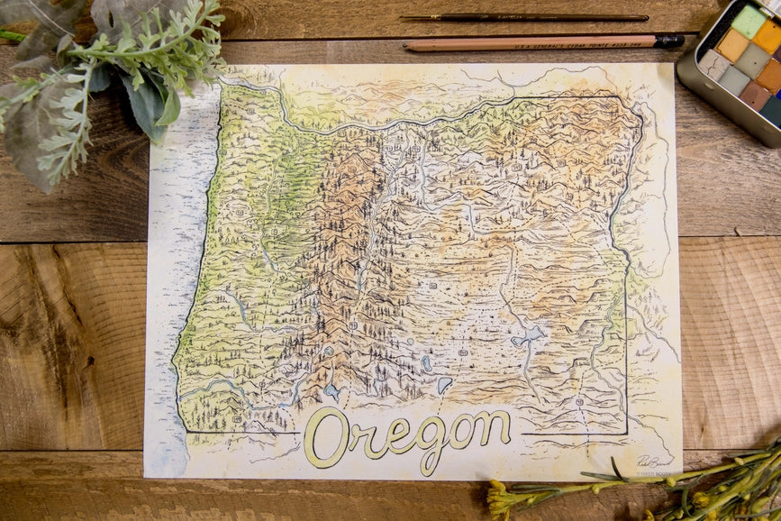 Print: Oregon Terrain 8x10