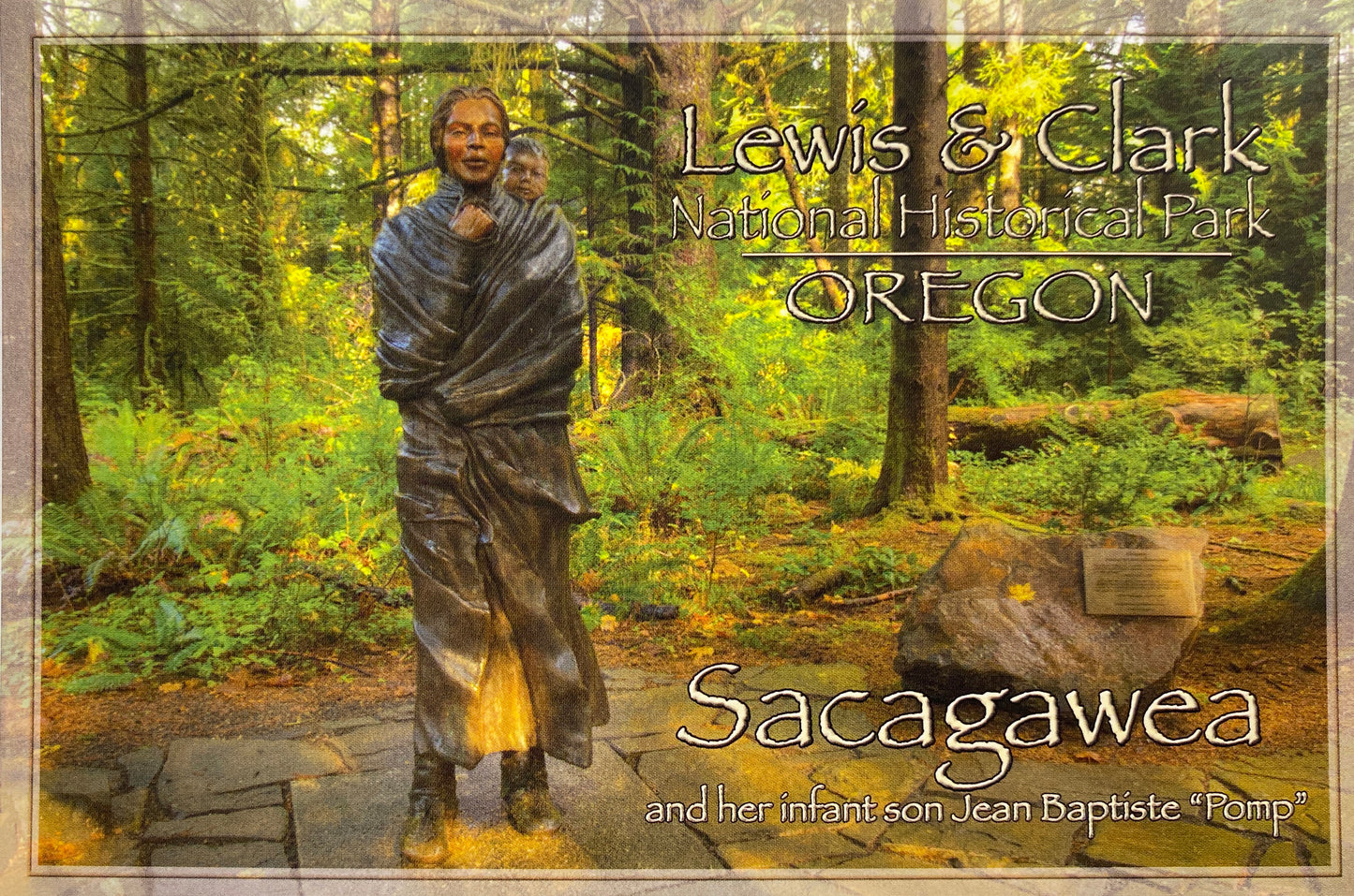 Postcard: Sacagawea Statue