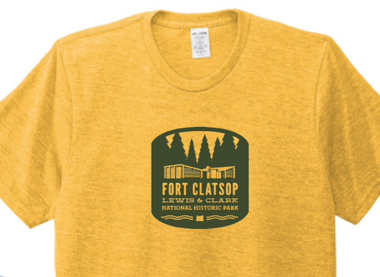 Tshirt: Fort Clatsop Sun Catcher Gold w/green