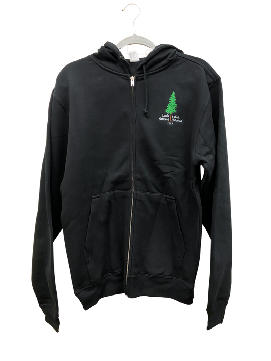 Hoodie: Zip w/Tree Black XXL