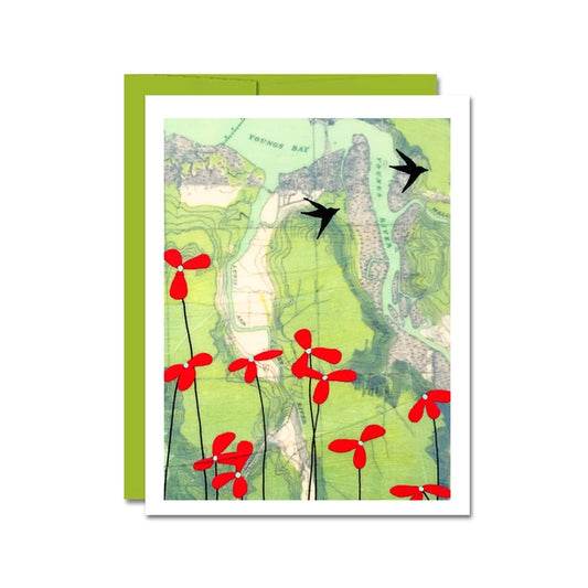 Notecard: Youngs Bay Map