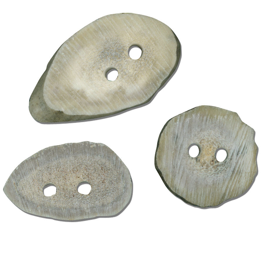 Antler Slice Buttons 3pk