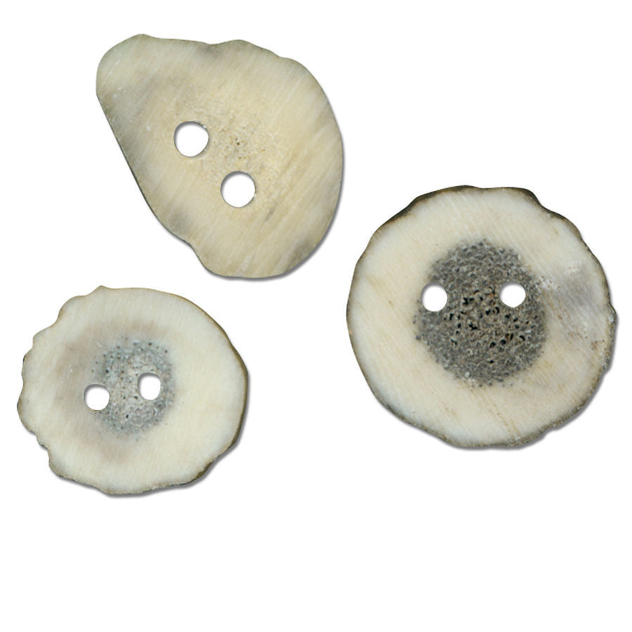 Antler Slice Buttons 3pk