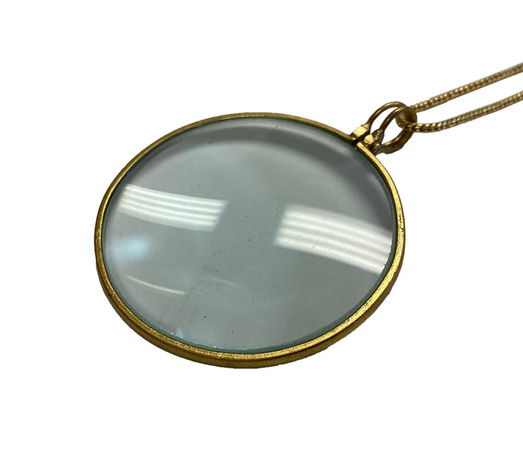 Magnifying Glass on Necklace - Antique Reproduction, 1-3/4"