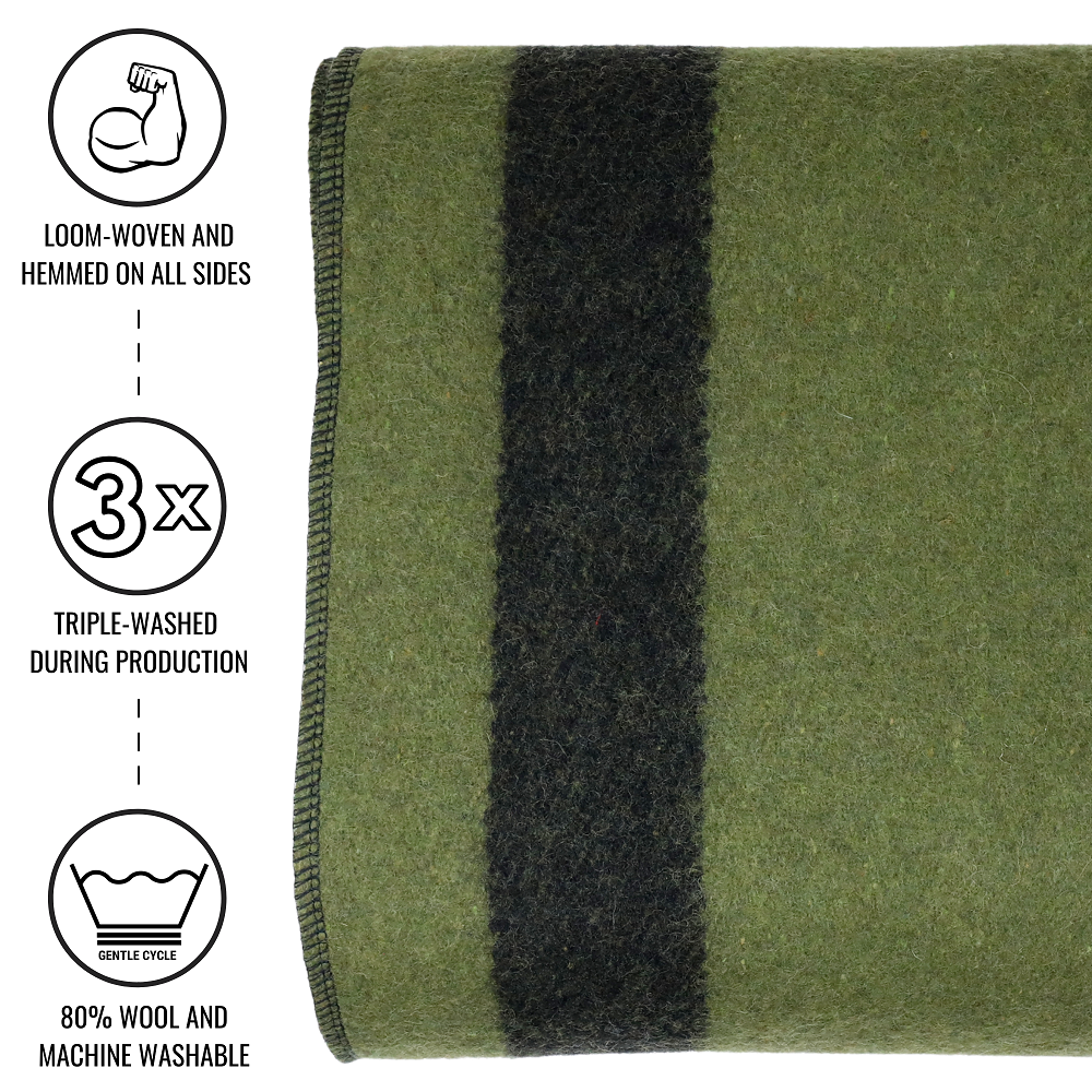 Arcturus Rainier Wool Blanket: Four Cedars / Twin
