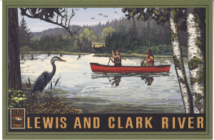 Postcard: Lewis & Clark River Canoers