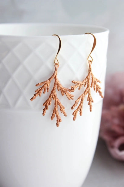 Earrings: Copper Cedar