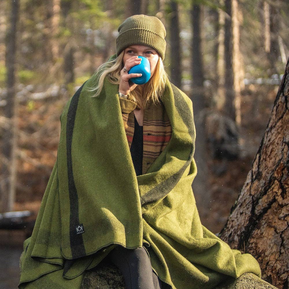 Arcturus Rainier Wool Blanket: Four Cedars / Twin
